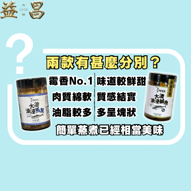 香港大澳益昌號 油浸䱛魚鹹魚