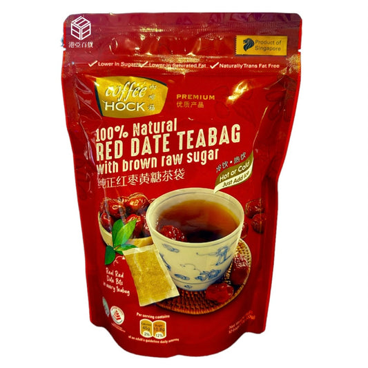 Coffeehock 100% Natural Red Date Teabag with Brown Raw Sugar 